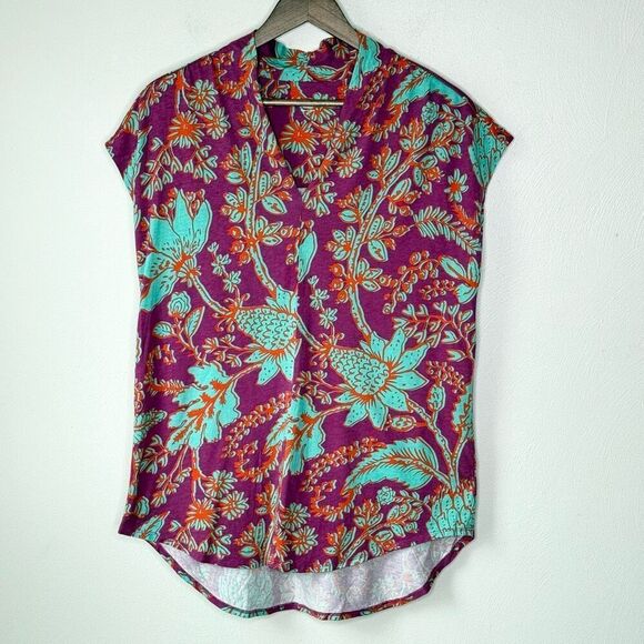 Soft Surroundings Twilight Luau Printed Tunic - Women’s US M - Picture 2 of 6